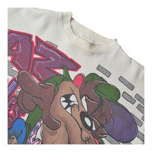VTG Looney Tunes Men's L 1995 Taz Sweatshirt Made USA Hip Hop Streetwear Graphic